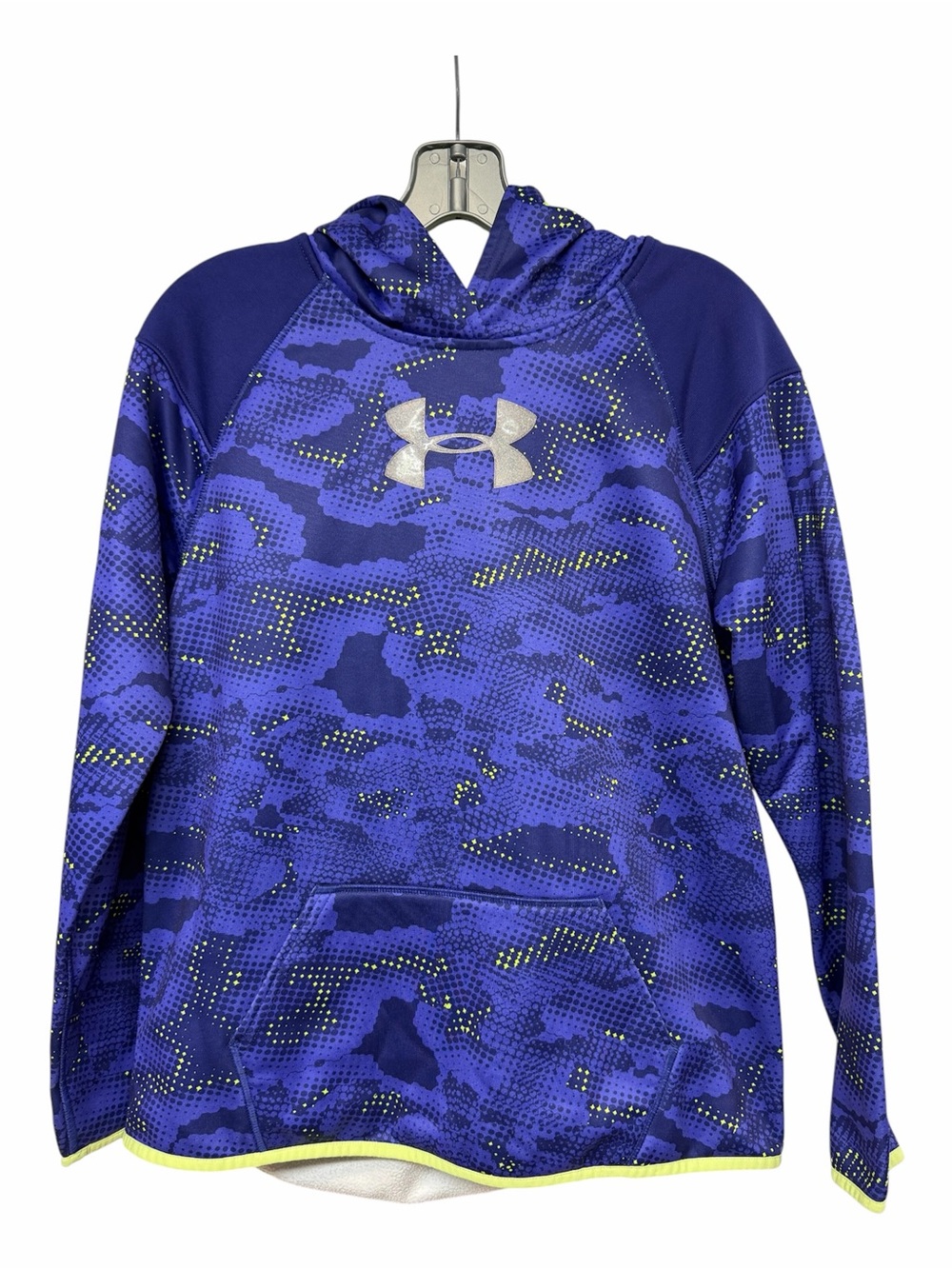 Under Armour Youth XL Purple Camo ColdGear Hoodie Pullover Athletic